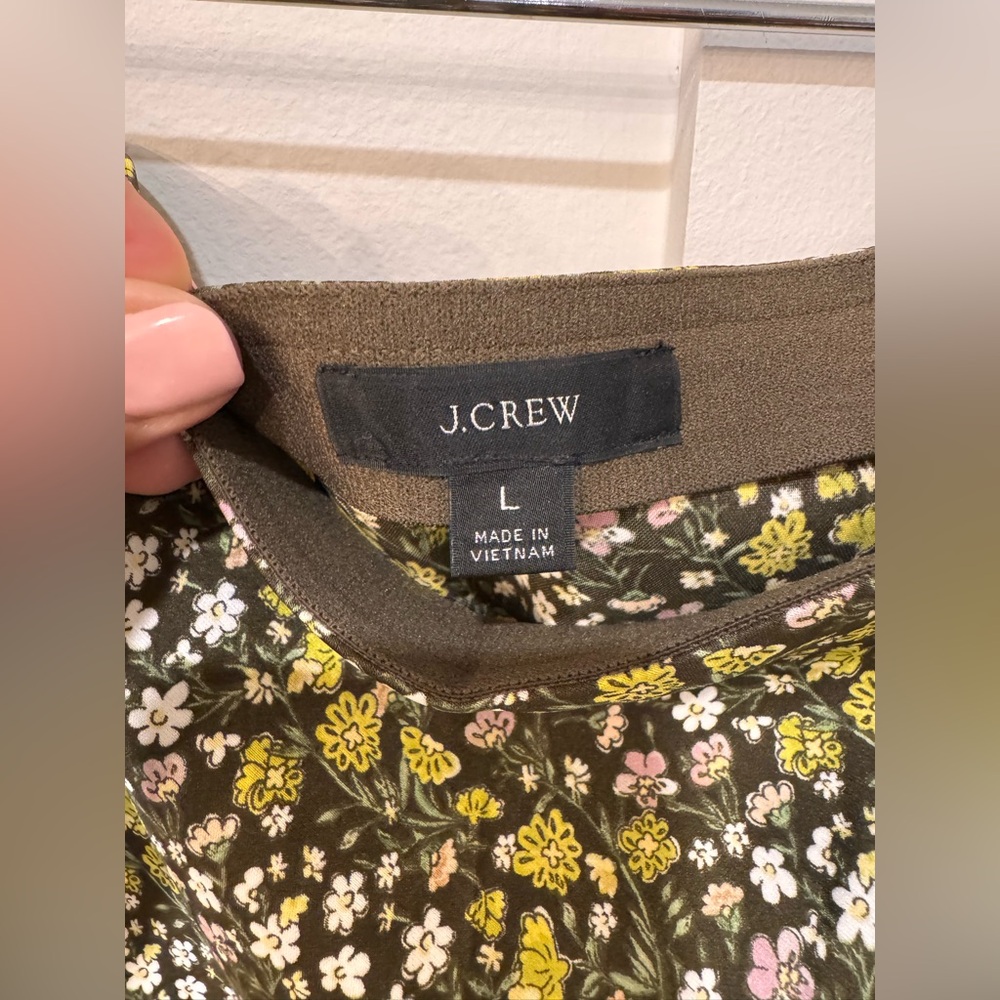 J. Crew Gwyneth Floral Slip Skirt, size Large - Picture 6 of 6